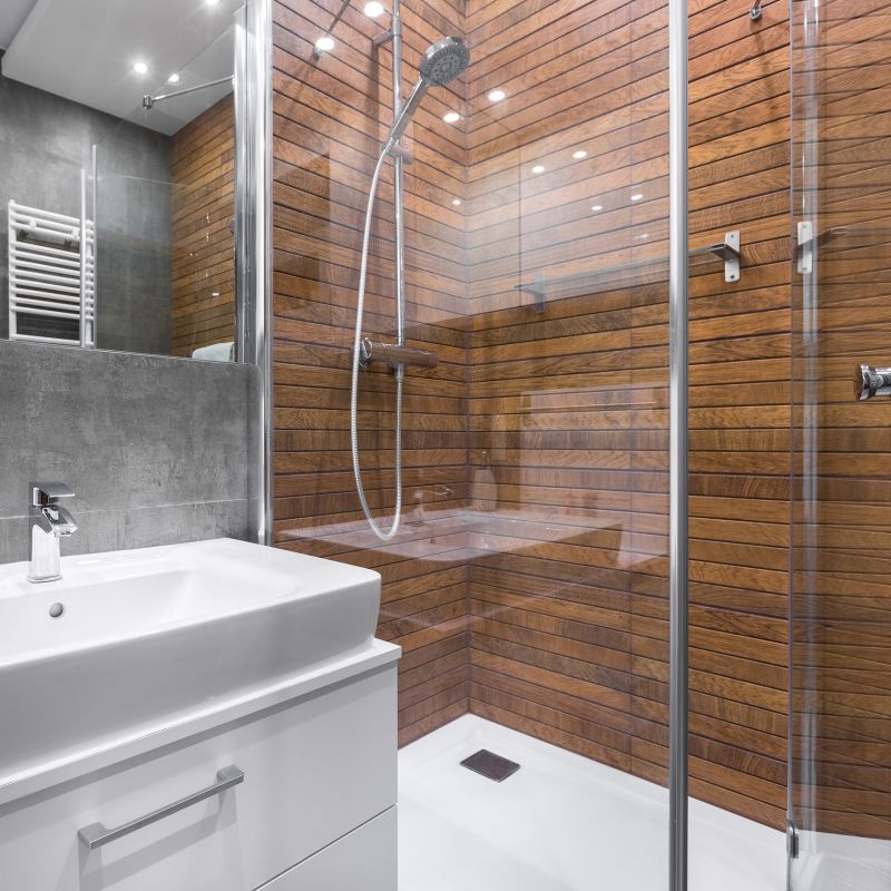 Modern Shower with Glass Walls